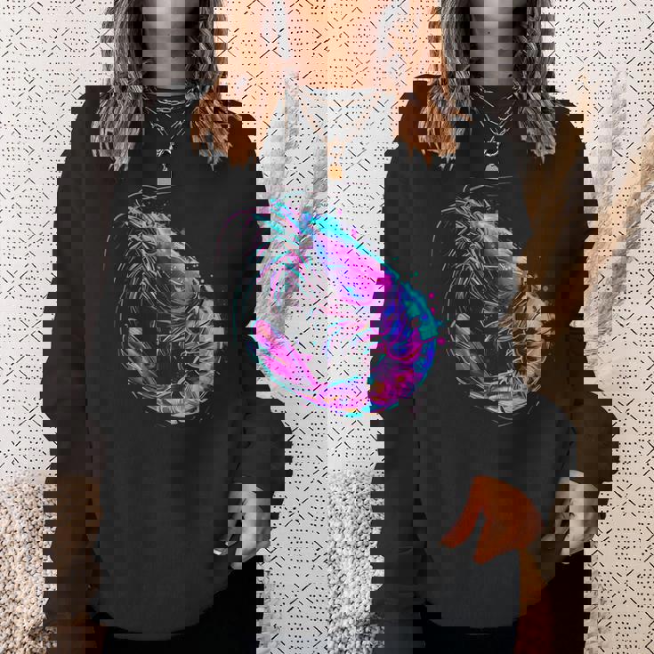 エビ 海 海 海 エビ 海 動物 海洋 哺乳類 モチーフ スウェットシャツ 彼女への贈り物