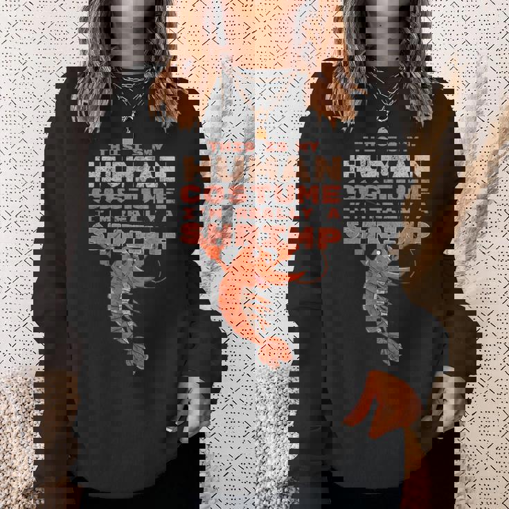 エビ 面白い人間のコスチューム レトロ エビやザリガニ スウェットシャツ 彼女への贈り物