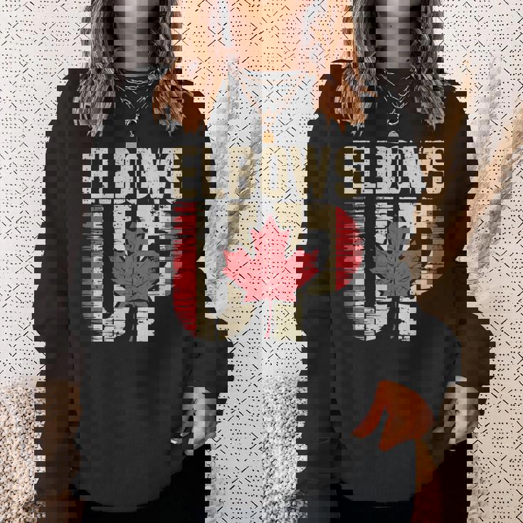 エルボーズアップ カナダ カナダ国旗 プライド 北 強い メープルリーフ スウェットシャツ 彼女への贈り物