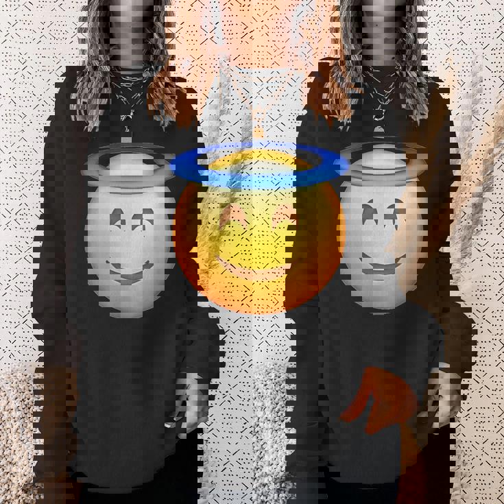 エンジェルスマイリー絵文字 スウェットシャツ 彼女への贈り物