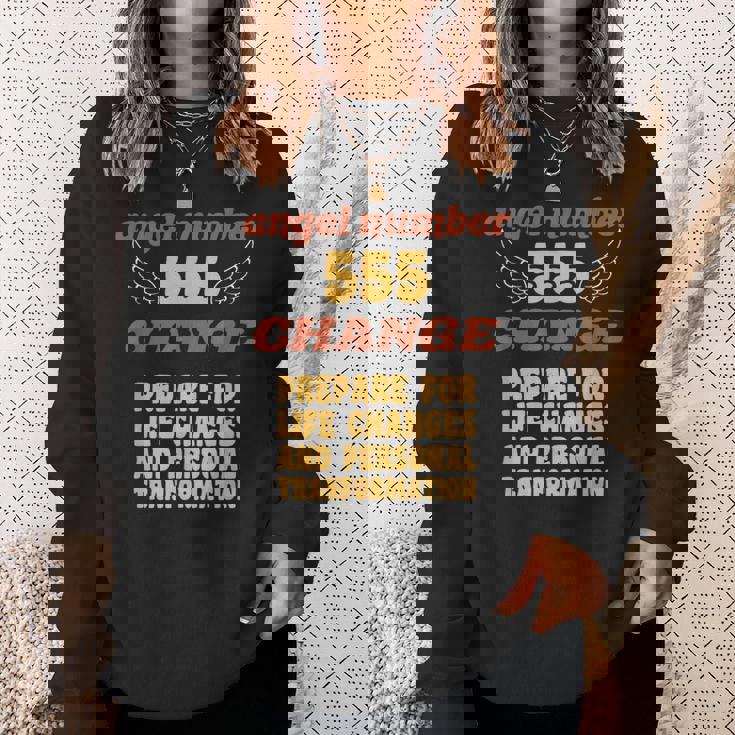 エンジェルナンバー555変更数秘術パーソナルナンバー555 スウェットシャツ 彼女への贈り物