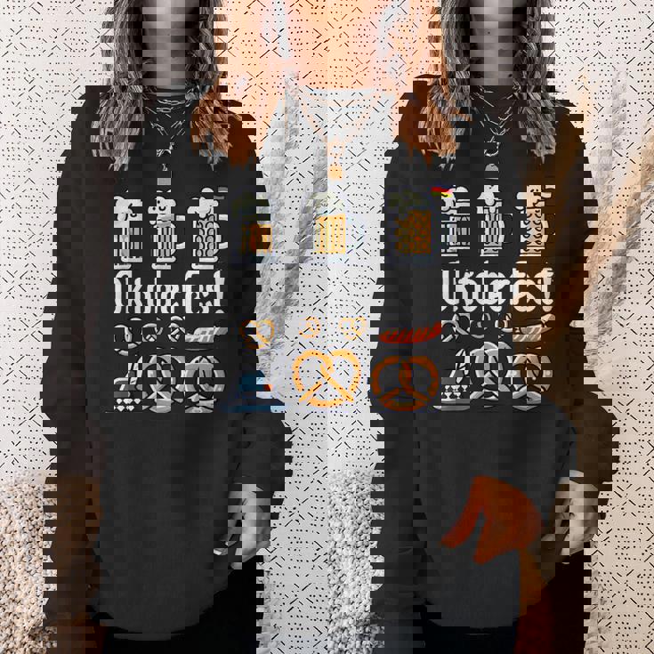 オクトーバーフェストをモチーフにしたビールジョッキ、ヴィースンのプレッツェル スウェットシャツ 彼女への贈り物