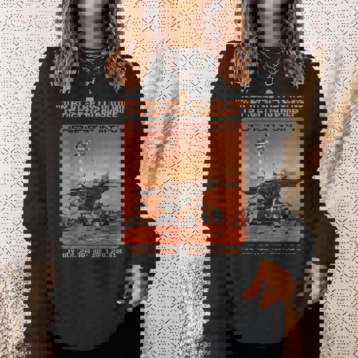 オポチュニティ 火星探査機 最後の言葉 スウェットシャツ 彼女への贈り物