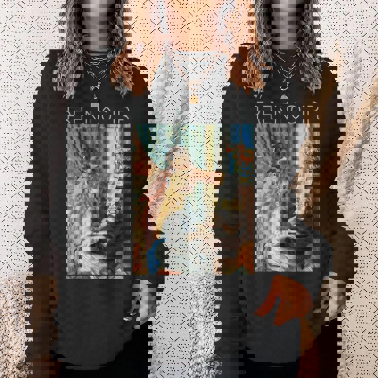 オーギュスト・ルノワール-ピアノに向かう二人の少女-ミュージシャン スウェットシャツ 彼女への贈り物