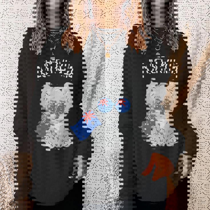 オーストラリアの国旗がかわいいコアラ スウェットシャツ 彼女への贈り物