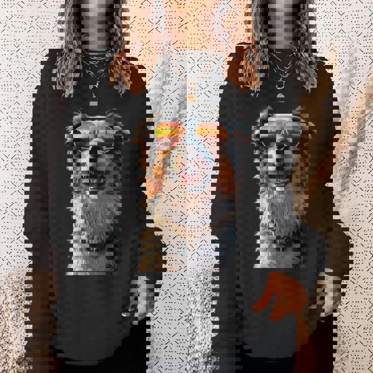 オーストラリアン・シェパード＆サングラス 愛犬家 シェパード スウェットシャツ 彼女への贈り物