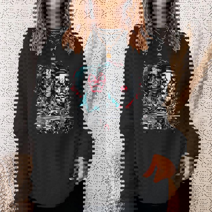 オールドスクールチョロチカーノギャングスターアート スウェットシャツ 彼女への贈り物