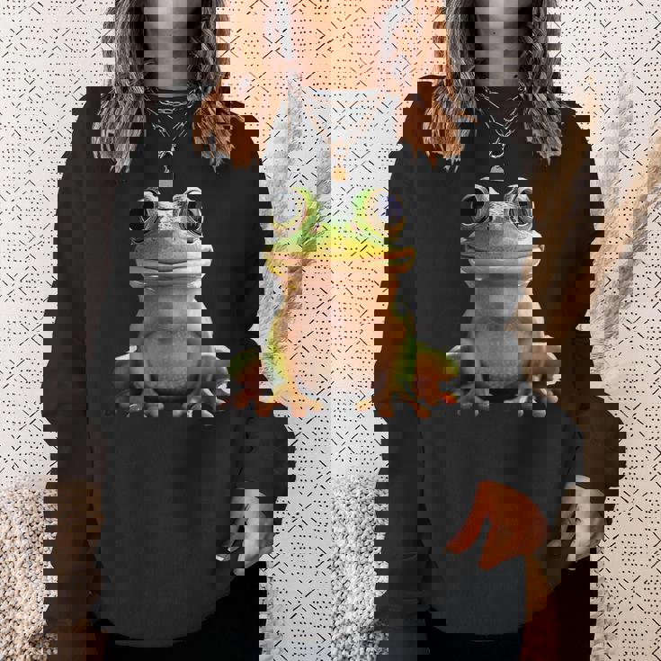 カエル アマガエル 赤ちゃんカエル かわいいカエル スウェットシャツ 彼女への贈り物