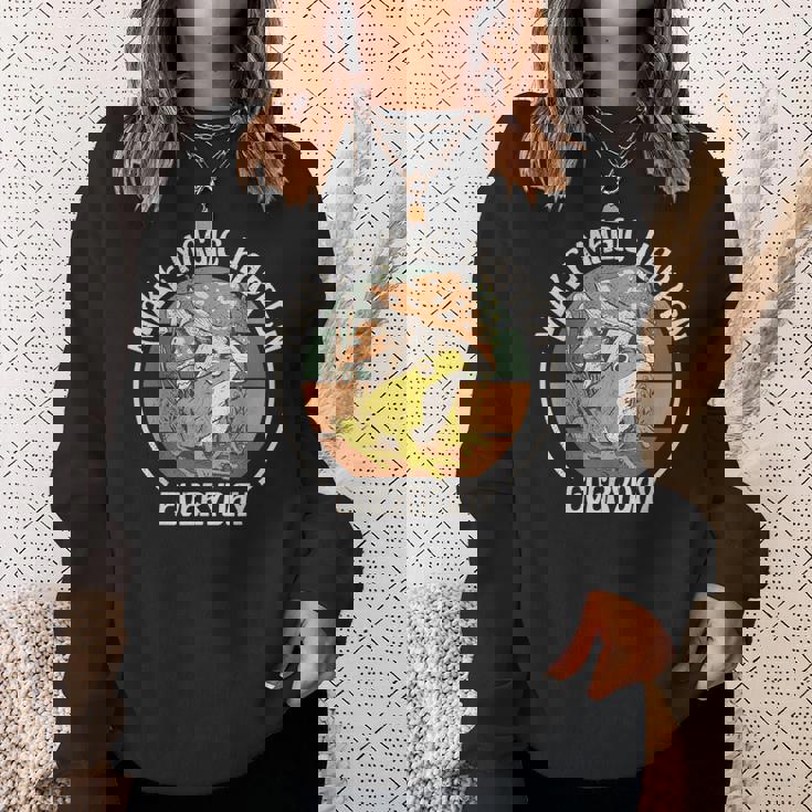 カエルとキノコ 毎日魔法を起こしましょう。 スウェットシャツ 彼女への贈り物