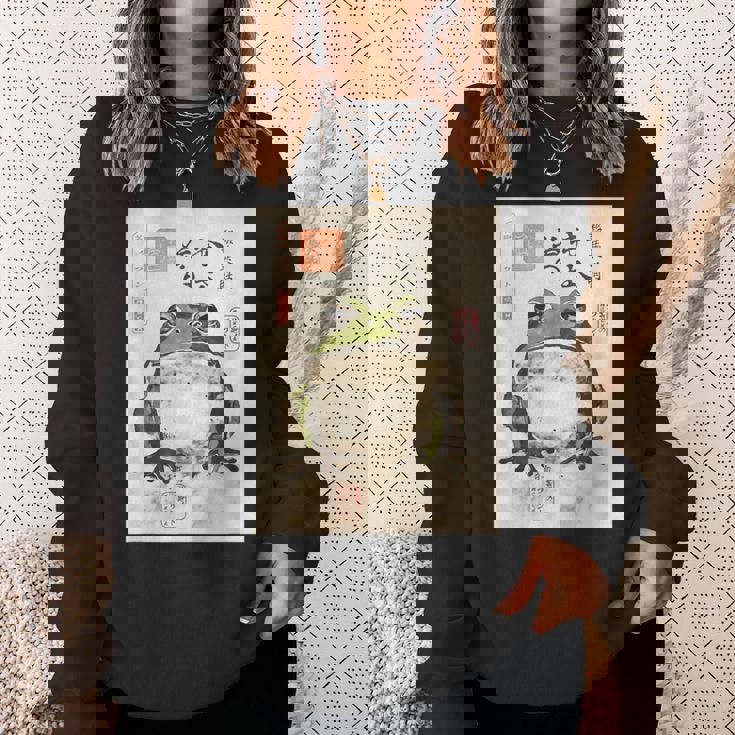 カエル浮世絵 アニメ 日本美術 スウェットシャツ 彼女への贈り物