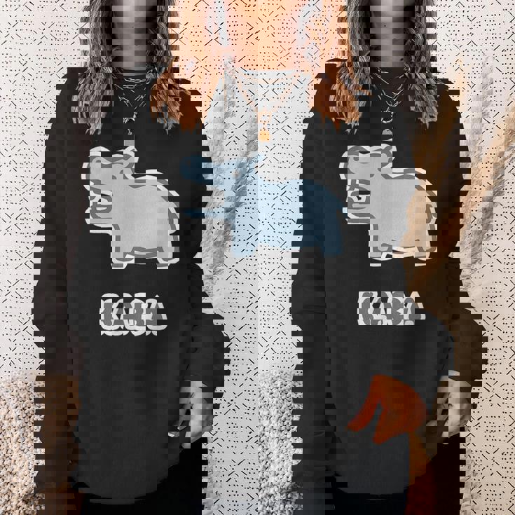 カバ くん Kaba【どうぶつフレンズ】動物園 ゆるくてかわいい キャラクター イラスト スウェットシャツ 彼女への贈り物