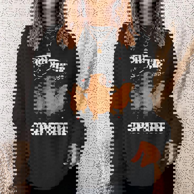 カピバラ好きファニーパラパラカピバラ スウェットシャツ 彼女への贈り物