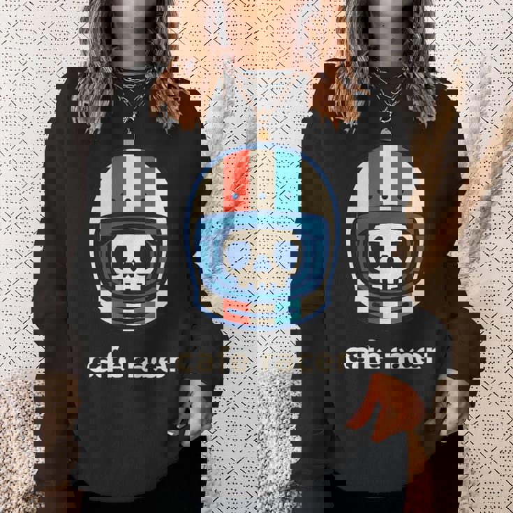 カフェレーサー トレンディ シンプル ヘルメット デザイン バイク スウェットシャツ 彼女への贈り物