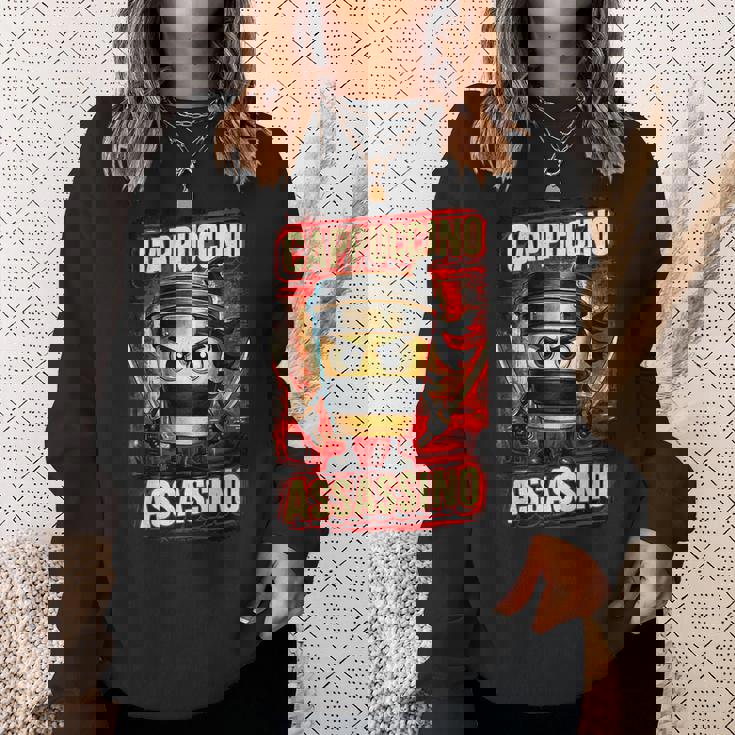 カプチーノ アサシーノ イタリアン ブレイン ミーム 日本語 忍者 スウェットシャツ 彼女への贈り物