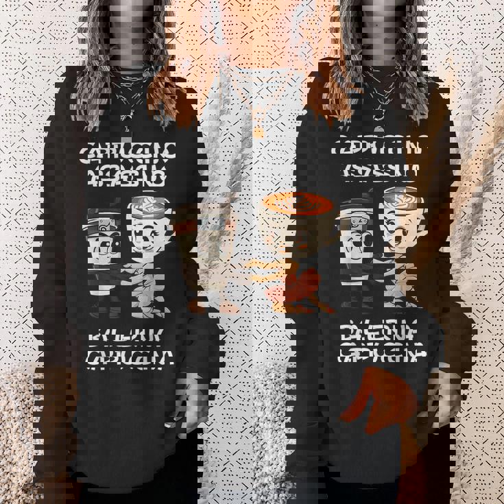 カプチーノ アサシーノ バレリーナ イタリアン ブレイン ミーム キッズ スウェットシャツ 彼女への贈り物