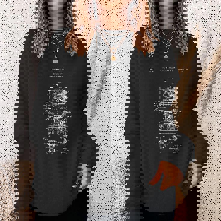 カメラ特許tシャツ-アンティークtシャツ スウェットシャツ 彼女への贈り物