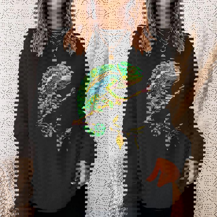 カメレオン トカゲ 爬虫類 カメレオン イグアナ トカゲ カメレオン スウェットシャツ 彼女への贈り物