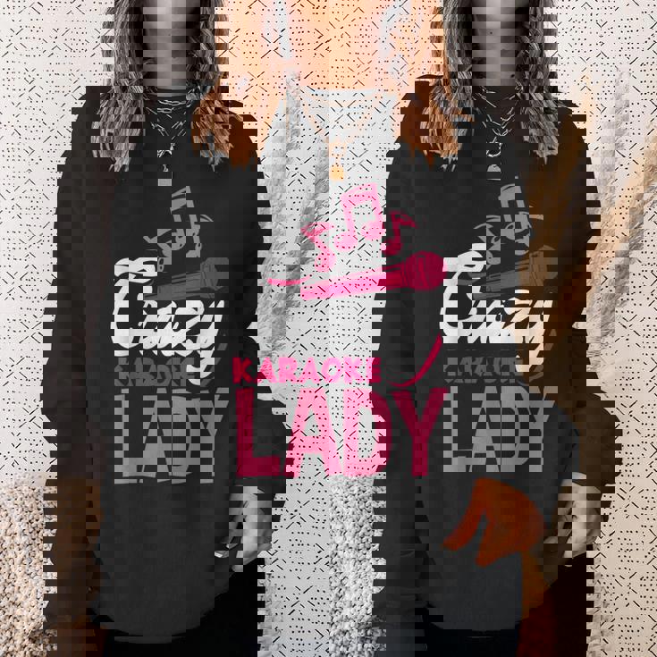カラオケレディ おもしろ音楽好き カラオケシンガー スウェットシャツ 彼女への贈り物