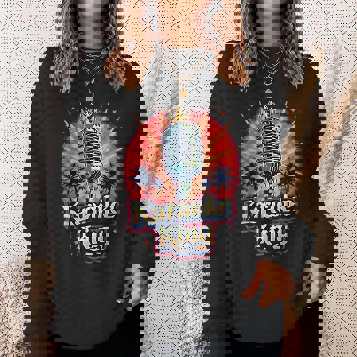 カラオケ愛好家のための面白いカラオケキング スウェットシャツ 彼女への贈り物