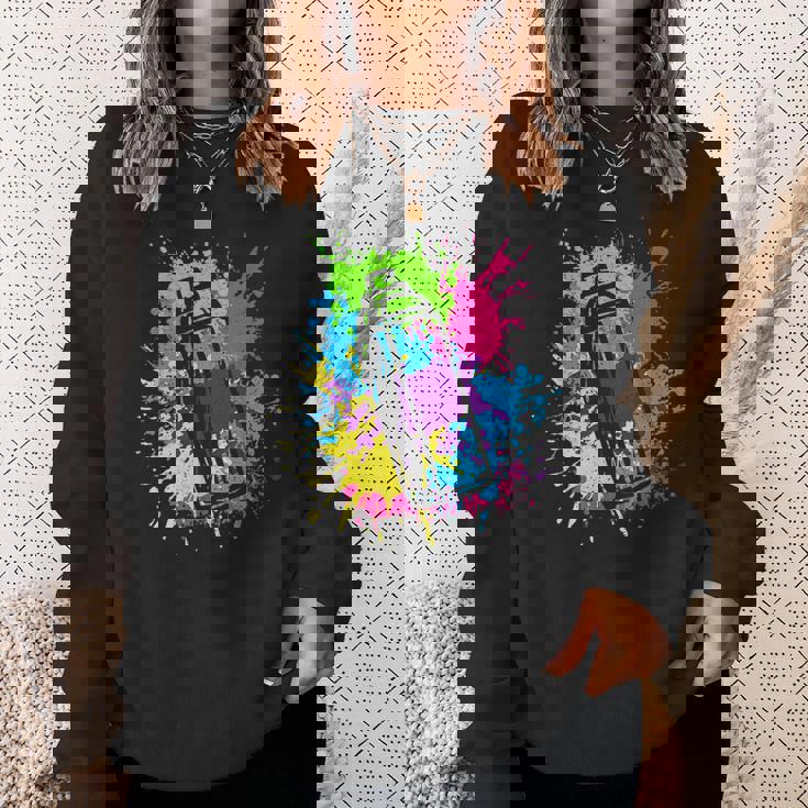 カラフル グラフィティグラフィックスプレーペンキの缶ストリートアートアーティスト スウェットシャツ 彼女への贈り物