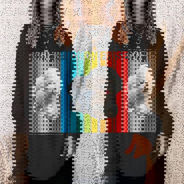 カラフルなビションフリーゼ スウェットシャツ 彼女への贈り物