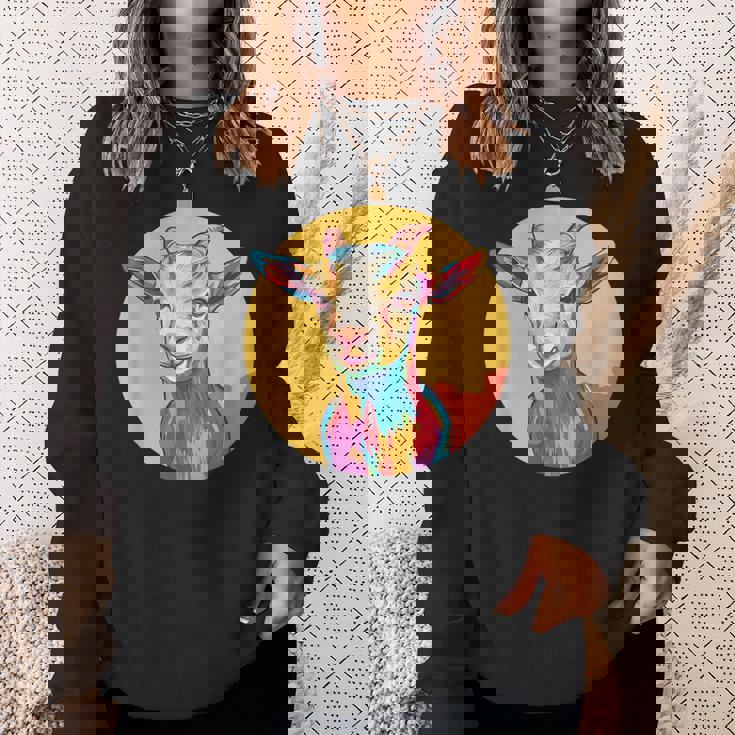 カラフルなヤギ スウェットシャツ 彼女への贈り物