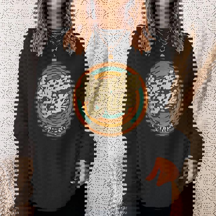 カリフォルニア州サンタクルーズ市 ビンテージレトロお土産 スウェットシャツ 彼女への贈り物