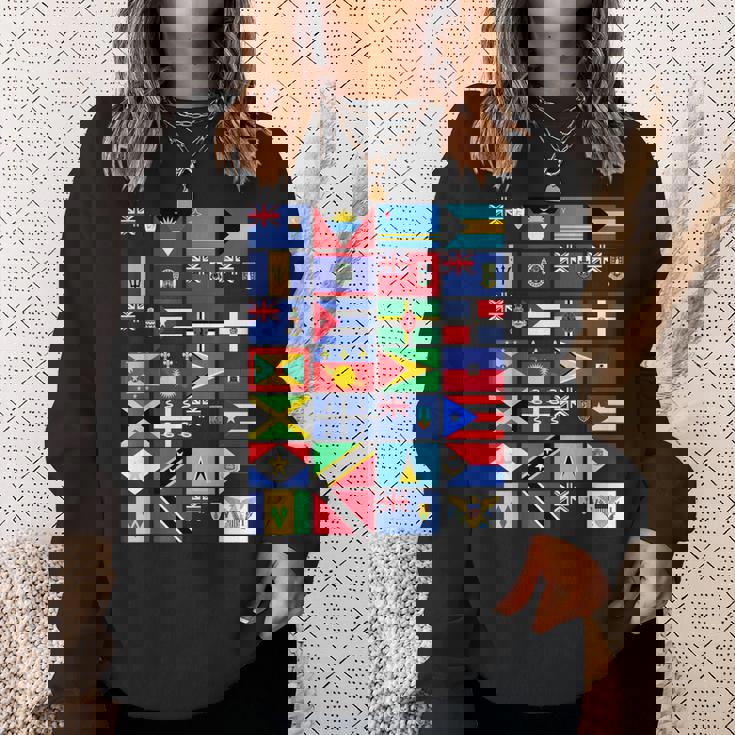 カリブ海国旗 ユニティプライド お土産 地理ギフト スウェットシャツ 彼女への贈り物