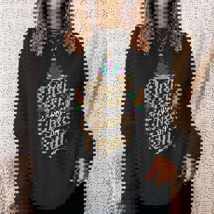 カロリーがカウントされないマルディグラ スウェットシャツ 彼女への贈り物