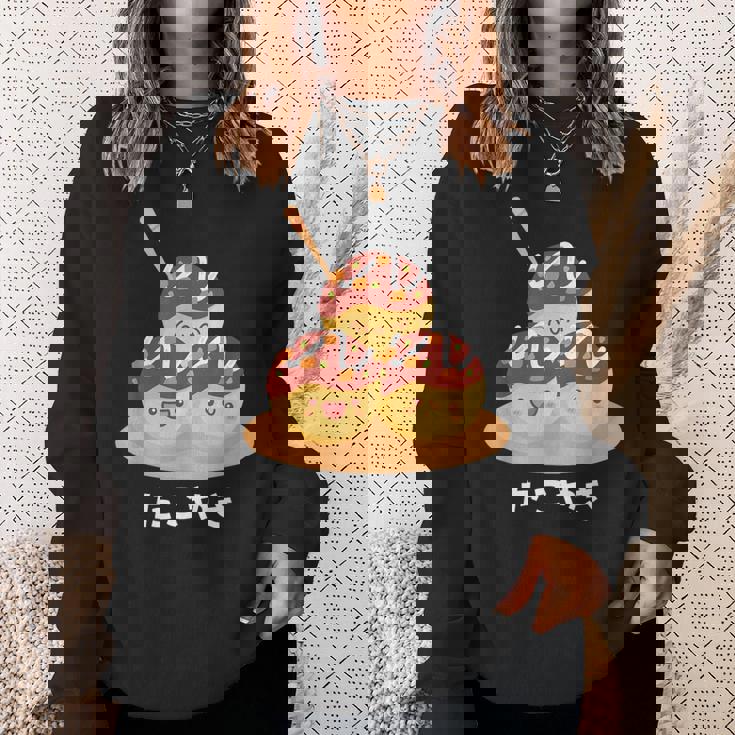 カワイイ たこ焼き 和 大阪 日本食 ひらがな 文字 スウェットシャツ 彼女への贈り物