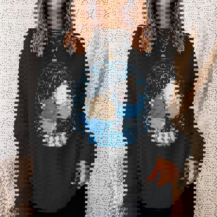 カワイイ猫占星術 星座天秤座 スウェットシャツ 彼女への贈り物