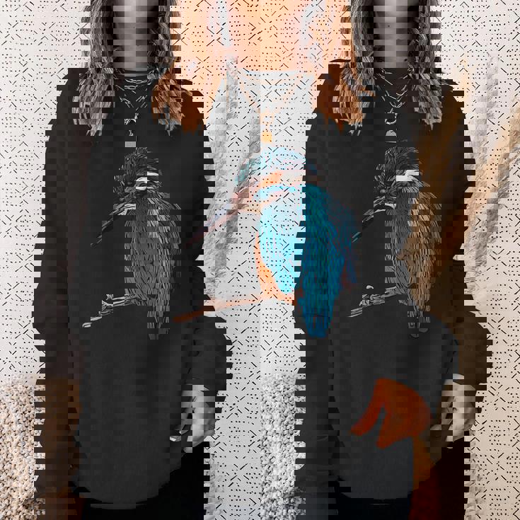 カワセミ 動物モチーフ 動物の顔 鳥モチーフ 動物モチーフ 鳥 カワセミ スウェットシャツ 彼女への贈り物