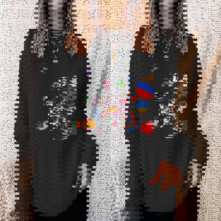 カントリーボール ヨーロッパ 面白い スウェットシャツ 彼女への贈り物