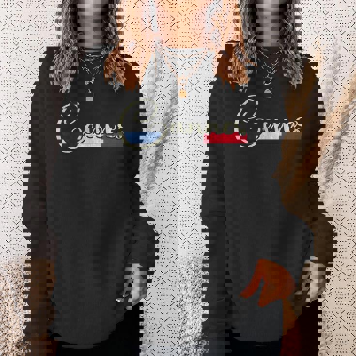 カンヌフランス-カンヌフランス脚本 スウェットシャツ 彼女への贈り物