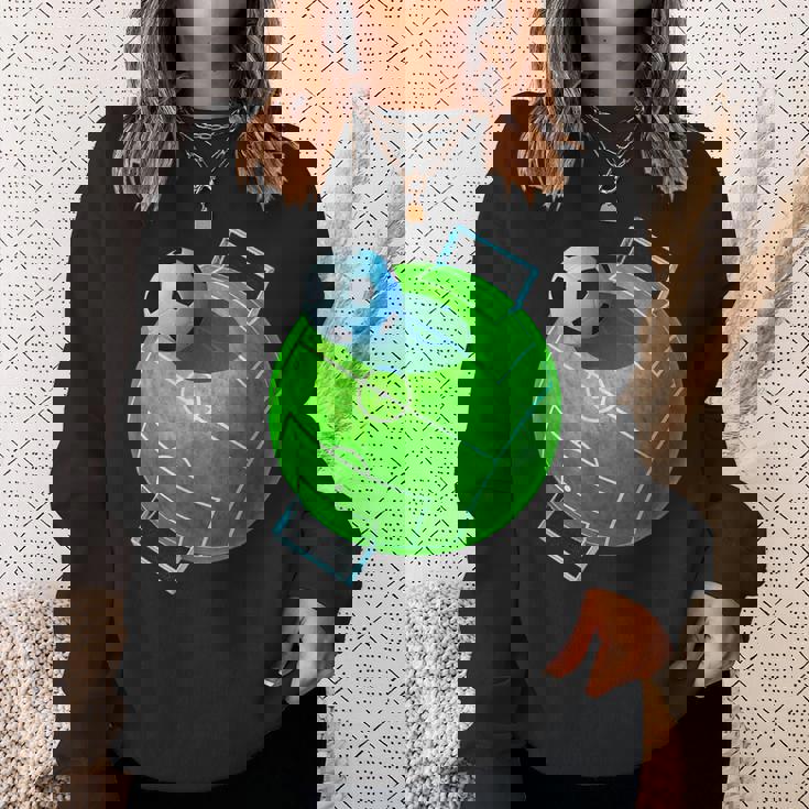 カーブ サッカーボール フィールドゴール サッカー選手 コーチ サッカーファン スウェットシャツ 彼女への贈り物