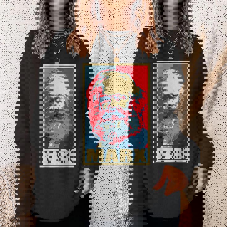 カール・マルクス プロパガンダ ポスター ポップアート スウェットシャツ 彼女への贈り物