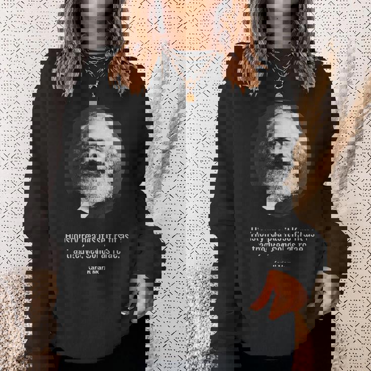 カール・マルクス 名言 哲学者の哲学 賢いマルクス主義ストイック スウェットシャツ 彼女への贈り物