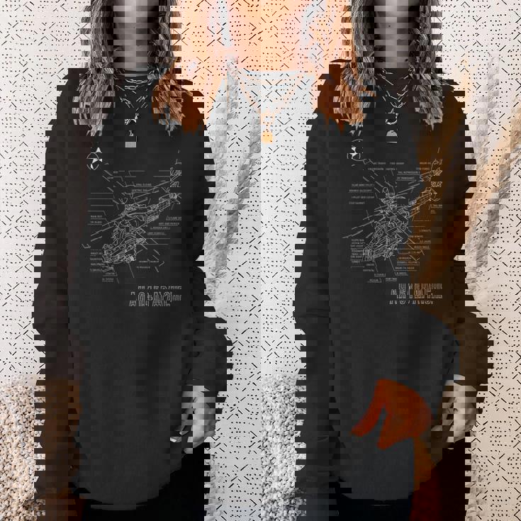 キッズ アメリカのah-64アパッチ・ロングボウ・アーミー・ヘリコプター スウェットシャツ 彼女への贈り物