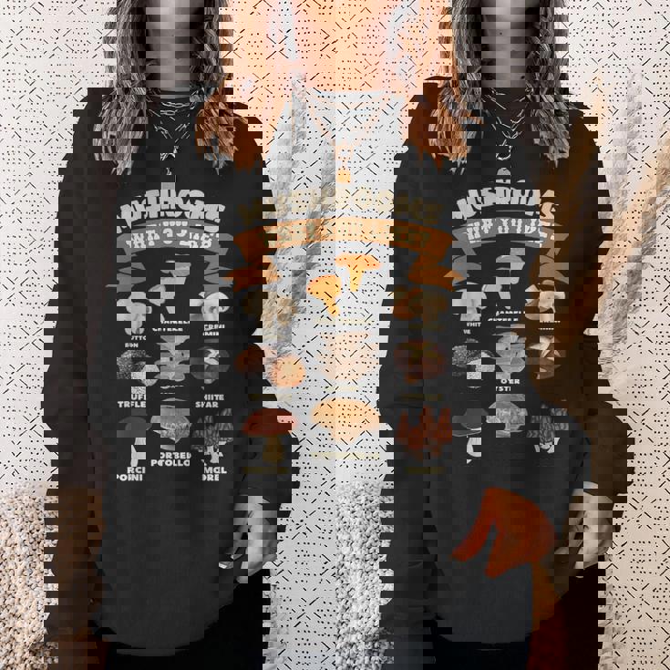 キノコ、好きなものキノコの種類 スウェットシャツ 彼女への贈り物