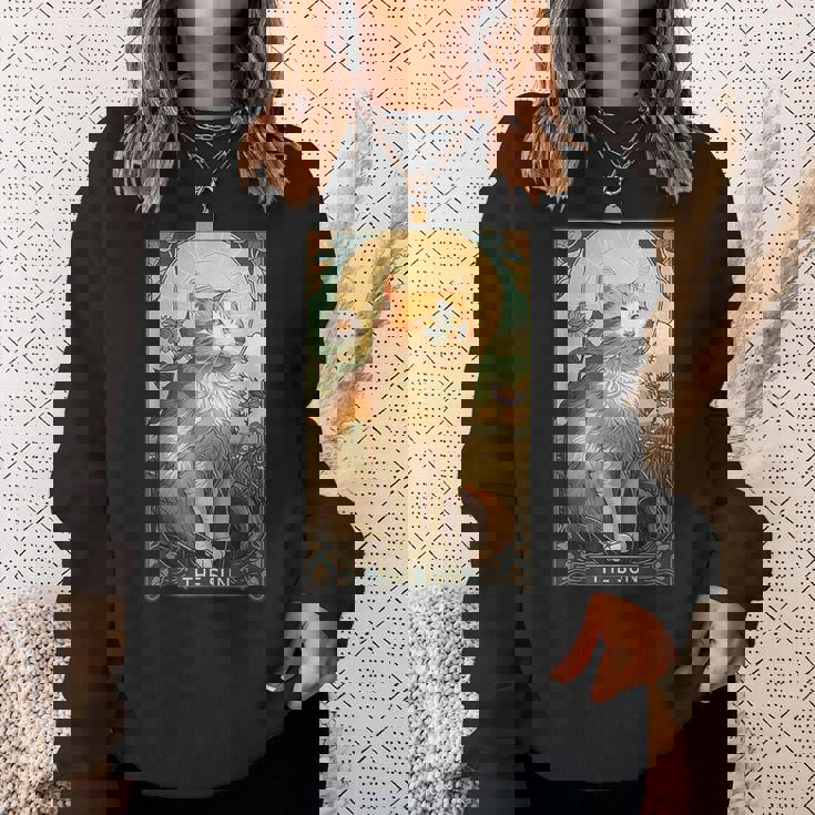 キャットタロットカード、サンタロットカード、アールヌーボーtシャツ スウェットシャツ 彼女への贈り物