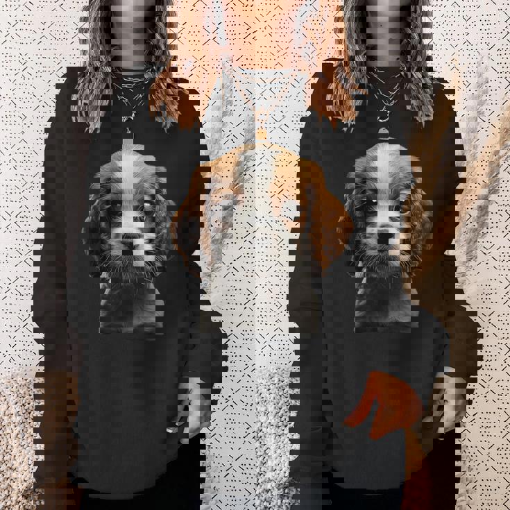 キャバリアキングチャールズスパニエル子犬 スウェットシャツ 彼女への贈り物