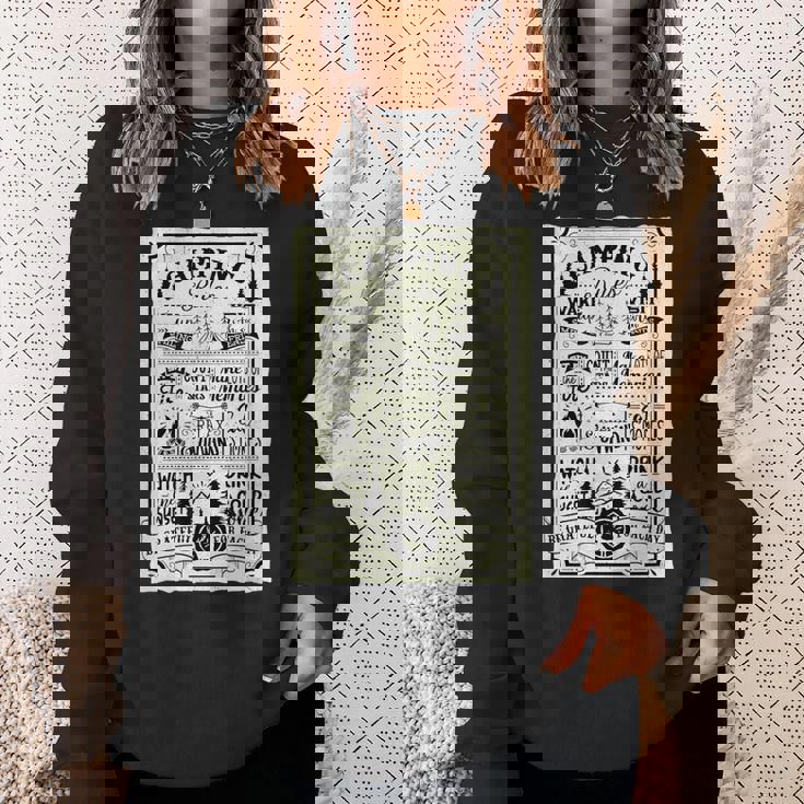 キャンピング ルール 遊び心たっぷりのヴィンテージ調デザイン おもしろ キャンプ スウェットシャツ 彼女への贈り物