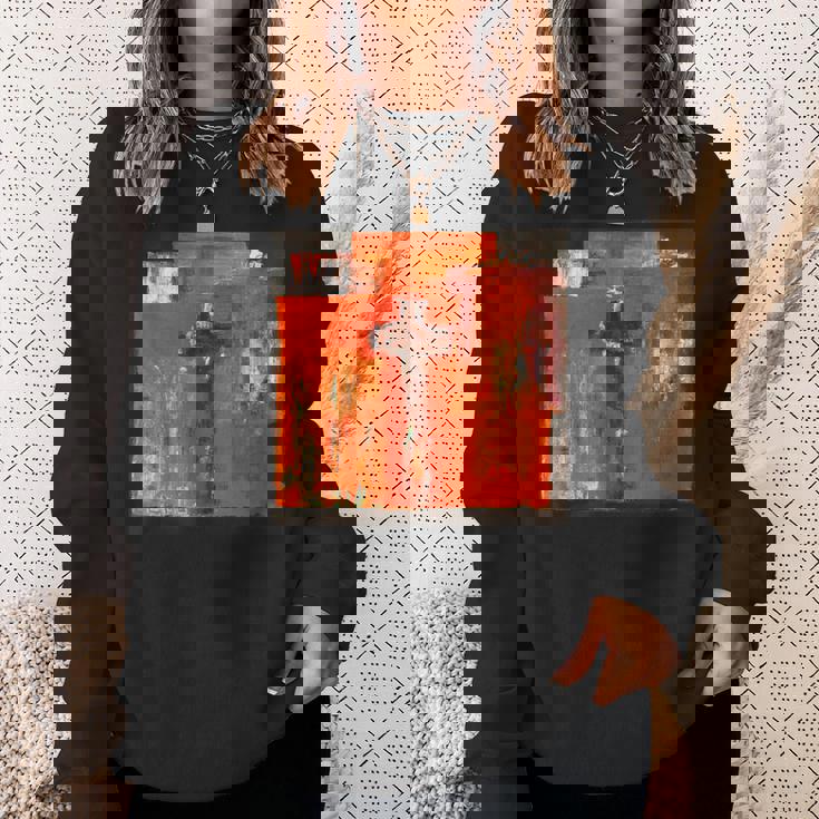 キリスト教のメッセージ イエス 十字架 愛 グラフィティ アート 絵画 スウェットシャツ 彼女への贈り物