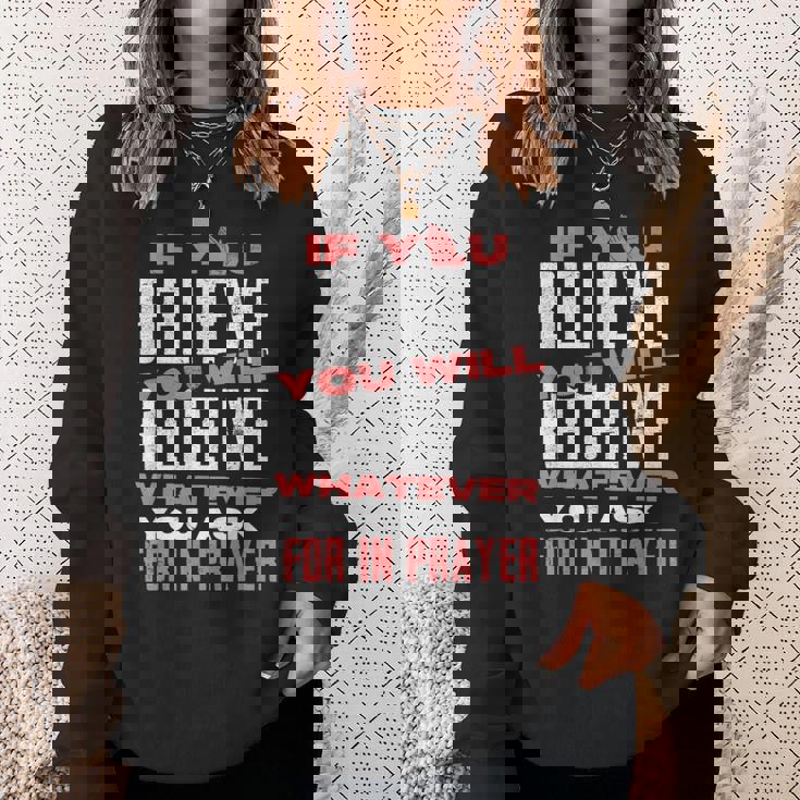 キリスト教信仰のモチベーションを高めると信じるなら スウェットシャツ 彼女への贈り物