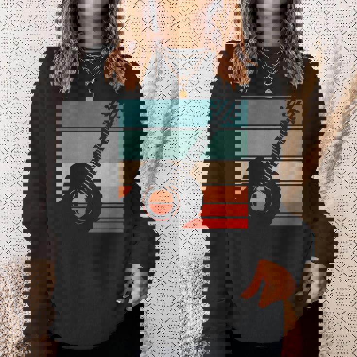 ギター レトロスタイル ビンテージ スウェットシャツ 彼女への贈り物