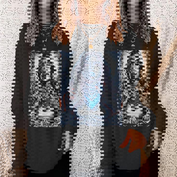 ギャングガール ヒップホップ チカーノデザイン スウェットシャツ 彼女への贈り物