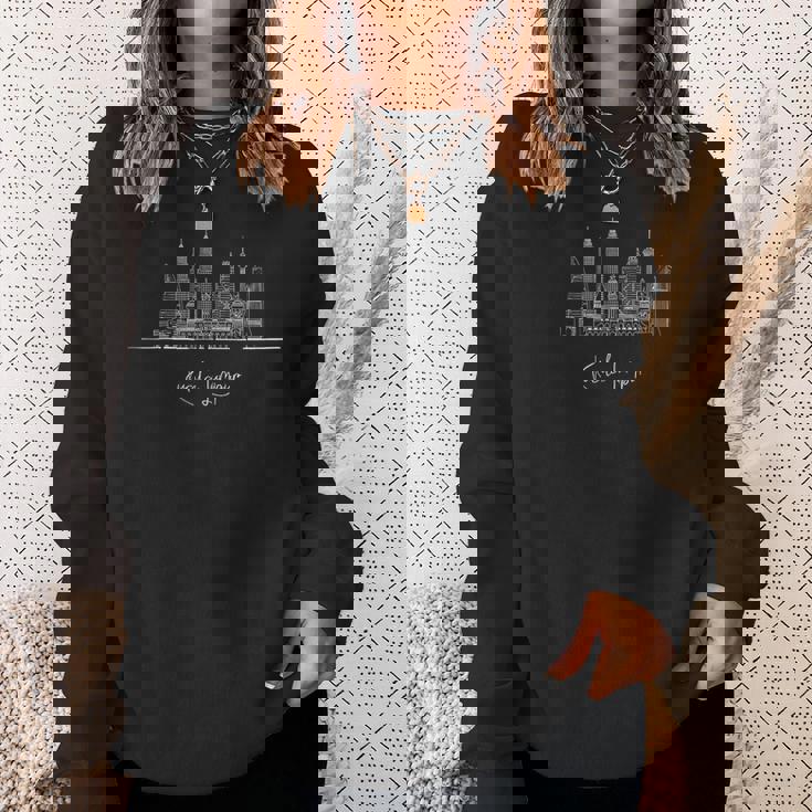 クアラルンプール マレーシア スカイライン 旅行 お土産 街並み スウェットシャツ 彼女への贈り物