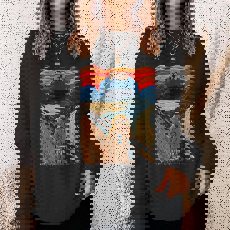 クッキー・マンチャーザ・スクリーム・ムンクモンスター・ジョーク スウェットシャツ 彼女への贈り物