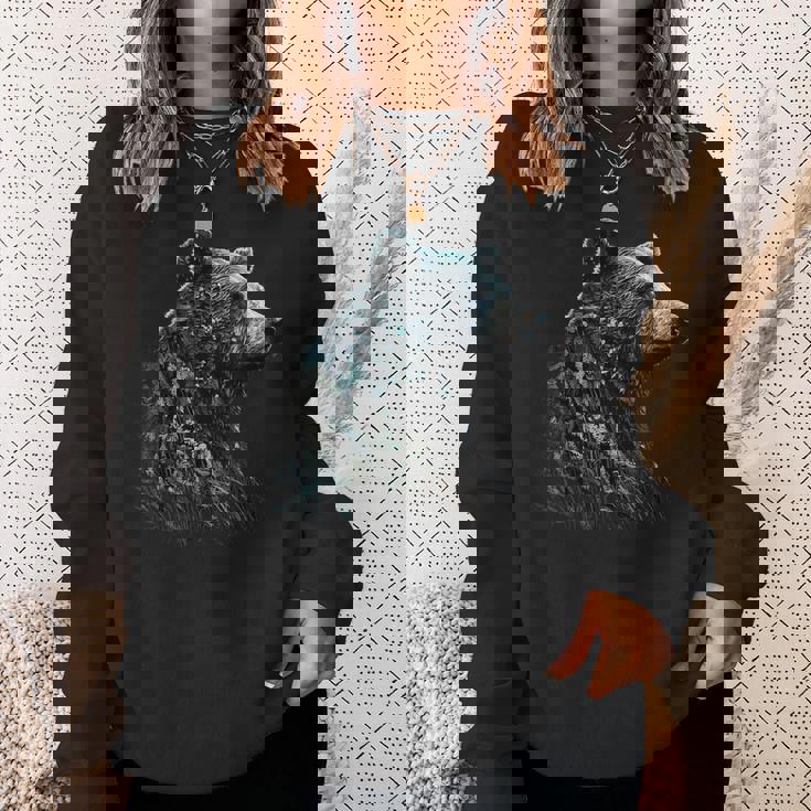 クマ、動物好き、動物クマ スウェットシャツ 彼女への贈り物