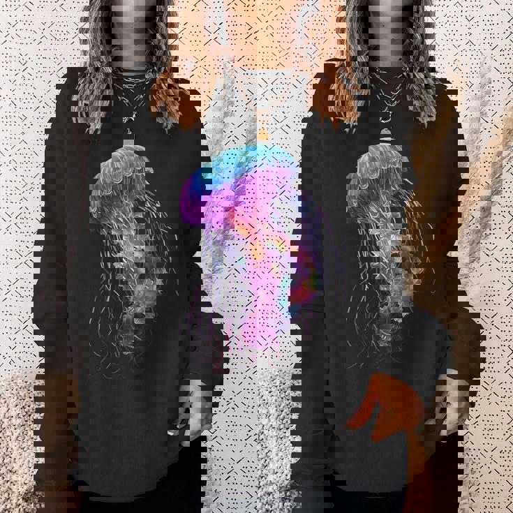 クラゲ 動物 モチーフ アート クラゲ スウェットシャツ 彼女への贈り物